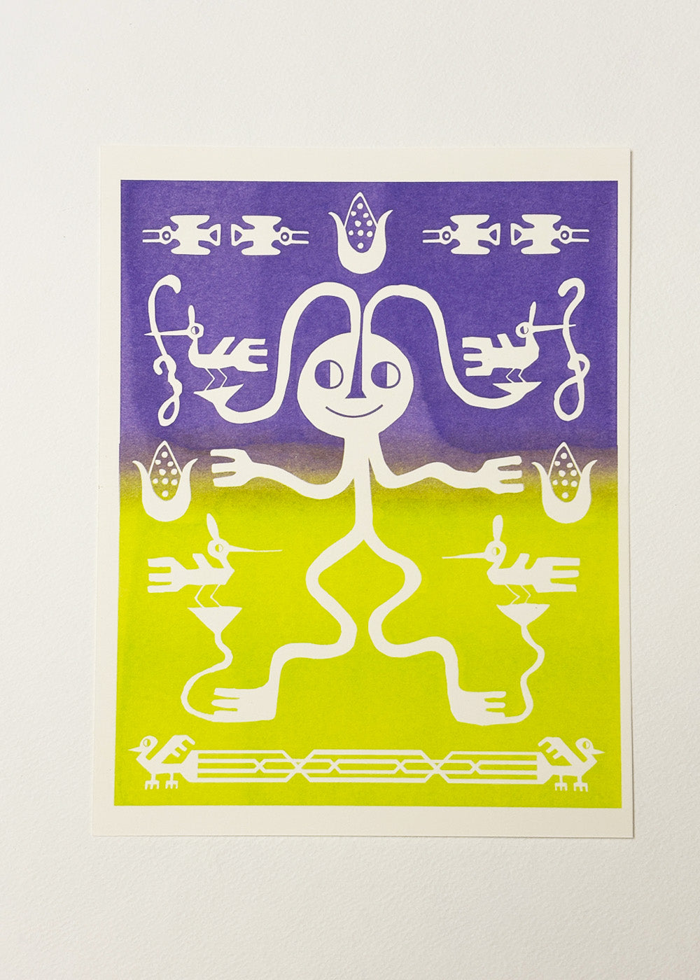 Risograph Print 8" x 10" - "Guiding Spirit"